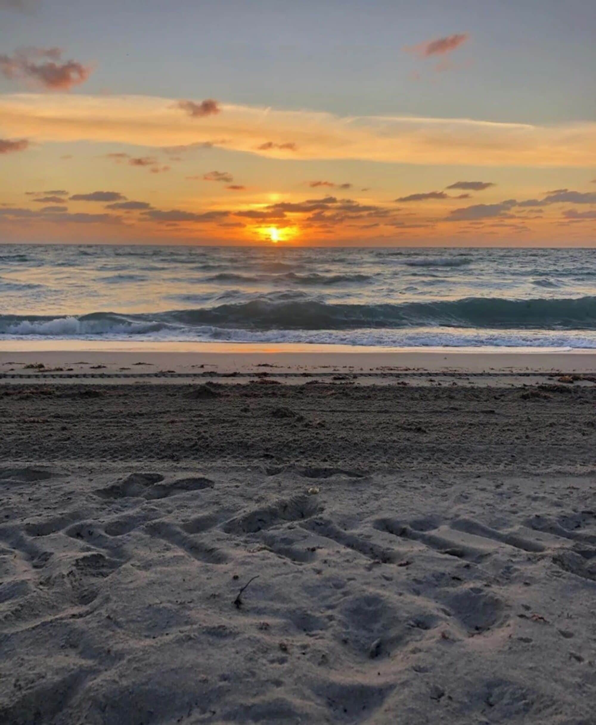 On the beach, white sand