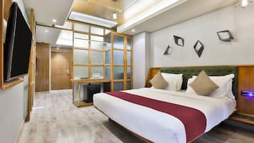 Literie de qualité supérieure, matelas Tempur-Pedic, minibar
