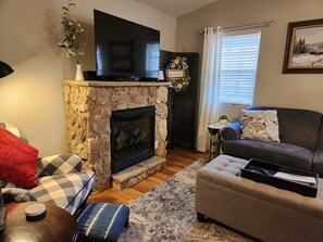 TV connectée, cheminée