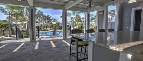 A heated pool