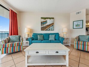 Condo, 3 Bedrooms, Beach View | Living room