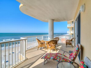 Condo, 3 chambres, vue sur la plage | Balcon