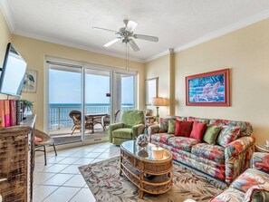 Appartamento, 3 camere da letto, vista spiaggia | Soggiorno