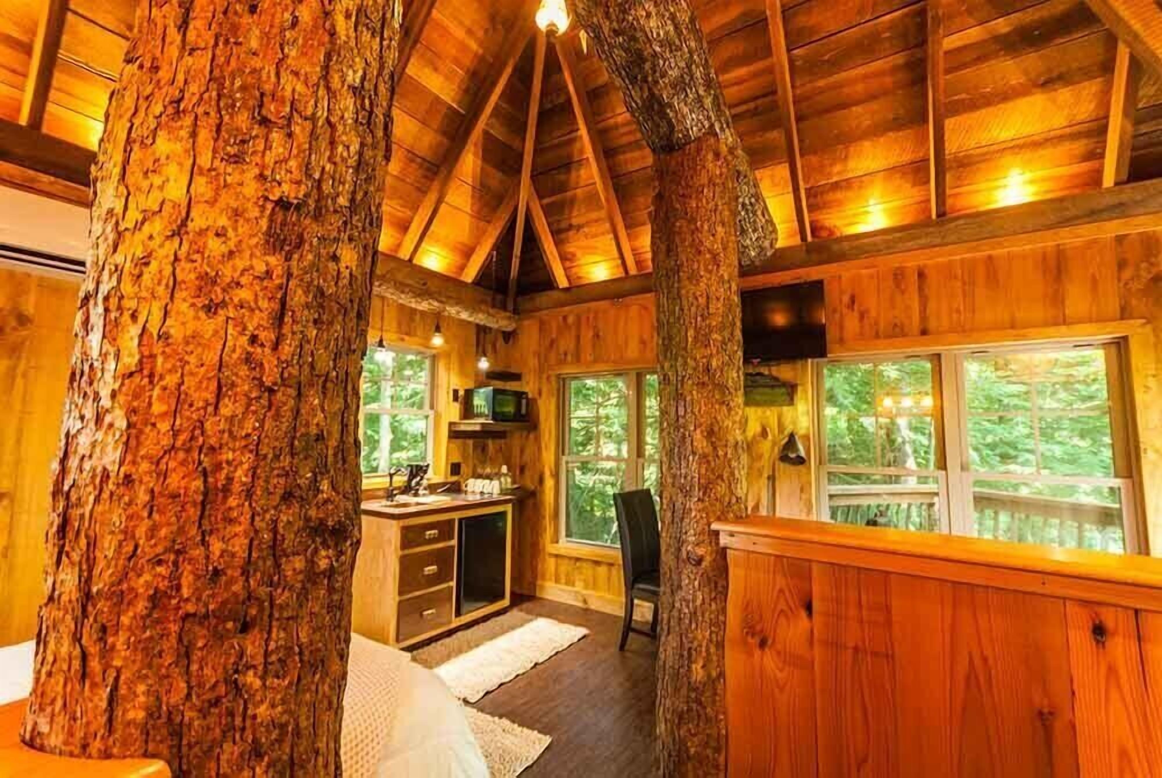 Beautifully rustic Tree House nested in private wooded grounds, minutes from Ohiopyle