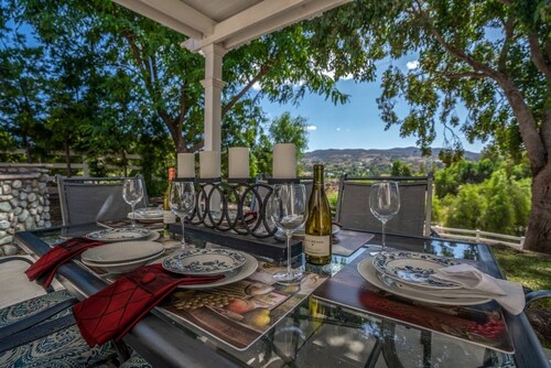 French country ranch in the heart of wine country with a new spa