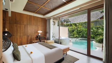Vila Grand, 1 kamar tidur, kolam renang pribadi (with Lagoon Access) | 1 kamar tidur, minibar, brankas, dan tirai kedap cahaya