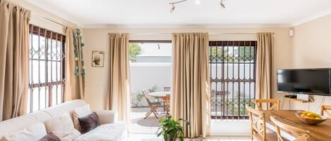 32-inch flat-screen TV with satellite channels, LCD TV