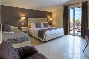 Superior Double Room, Terrace, Partial Sea View (302) | Premium bedding, down comforters, desk, soundproofing