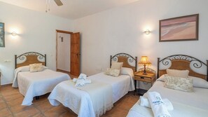 4 bedrooms, iron/ironing board, travel crib, WiFi