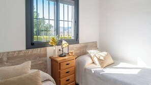 3 bedrooms, iron/ironing board, travel cot, WiFi