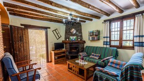 TV, fireplace, stereo