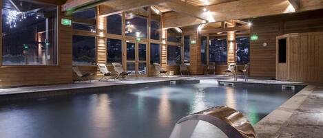 Indoor pool, a heated pool
