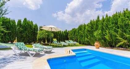 Suuri maaseutu talo kauniilla ulkotiloilla