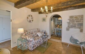 Televisión, chimenea, reproductor de DVD