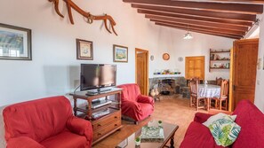 TV, fireplace, DVD player, stereo