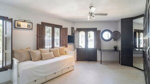 4 bedrooms, iron/ironing board, travel cot, WiFi