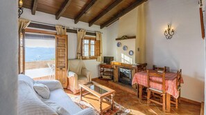 Televisor, llar de foc i reproductor de DVD 