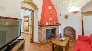 Télévision, cheminée