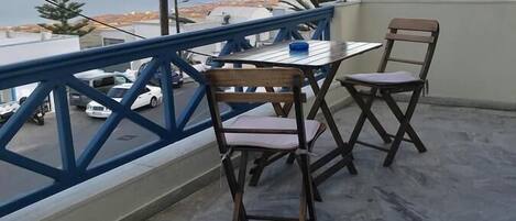 Departamento, 3 habitaciones, vista al mar | Terraza o patio