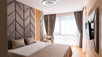 Zimmersafe, Verdunkelungsvorhänge, schallisolierte Zimmer