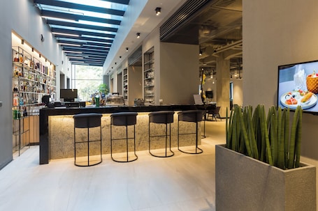 Bar (en la propiedad). Hotel Mona Plaza