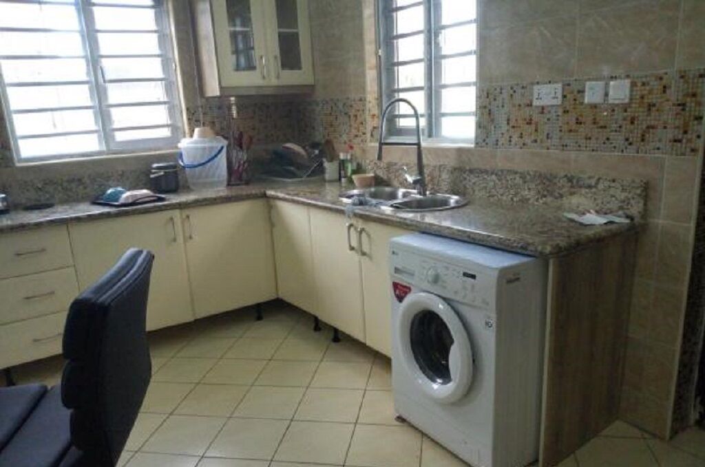 Fridge, microwave, oven, electric kettle