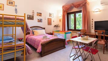 Basic Quadruple Room, Non Smoking, Mountain View | 1 bedroom, individually decorated, desk, laptop workspace