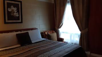 Escritorio, cortinas blackout, insonorización y wifi gratis