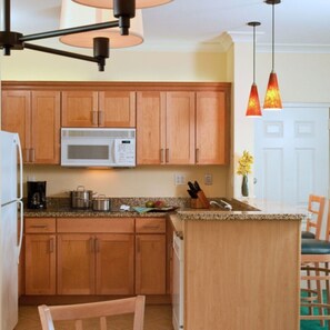 Fridge, microwave, dishwasher, ice maker