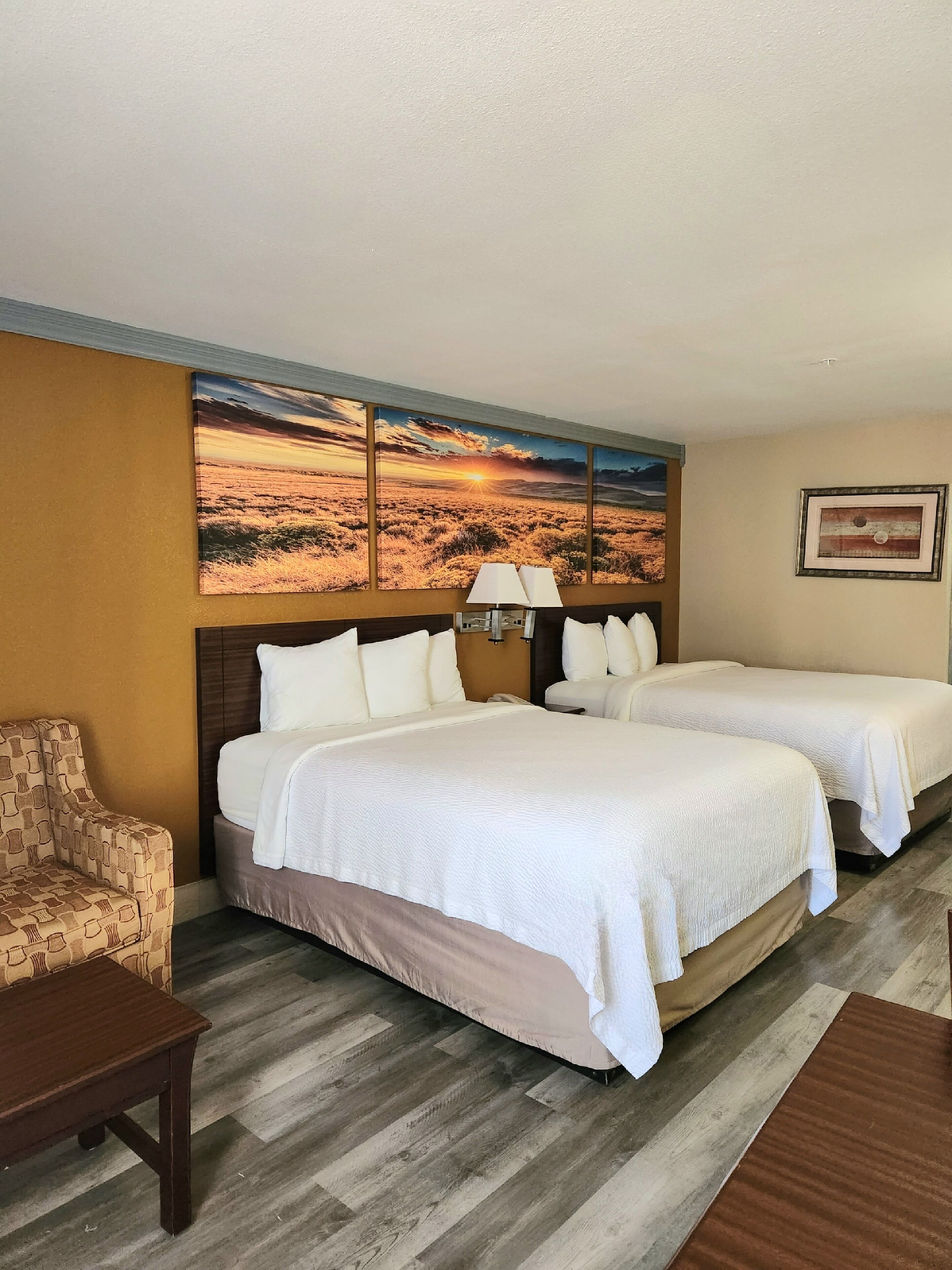 laptop workspace, blackout curtains, iron/ironing board, free wifi