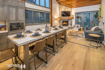 Living Area / Wood Burning Fireplace