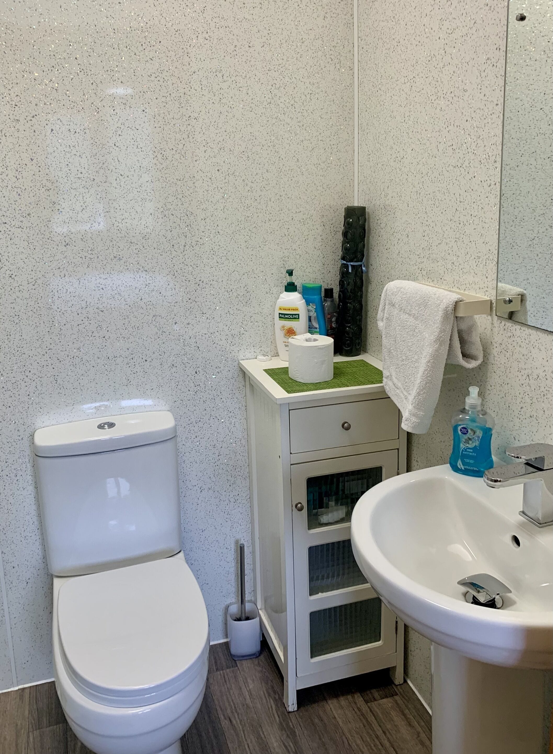 Phòng đôi tiện nghi đơn giản, có phòng tắm riêng, quang cảnh sân vườn (Room 1) | Phòng tắm