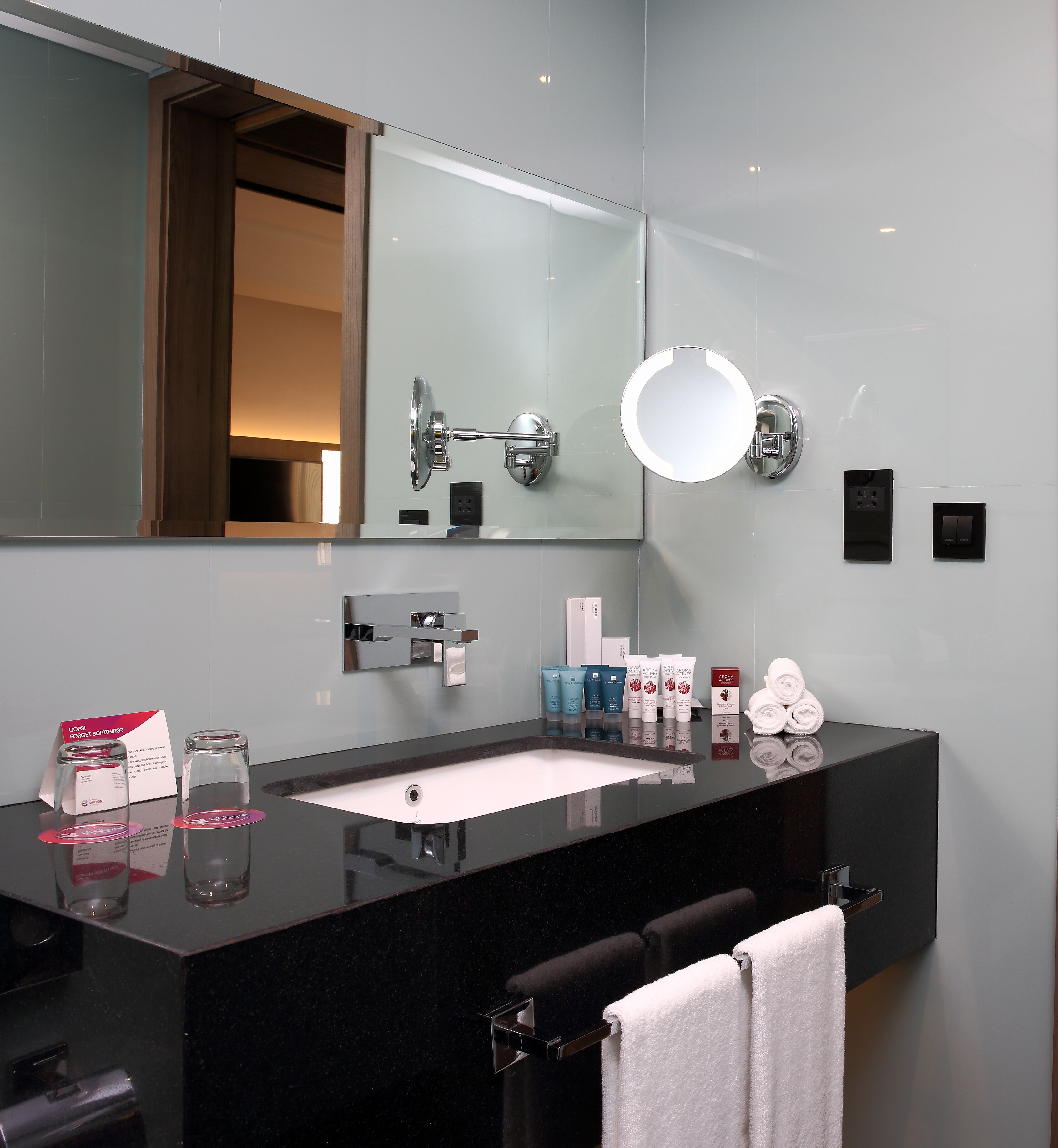 shower, eco-friendly toiletries, hair dryer, bathrobes