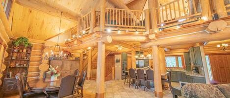 House, Multiple Beds, Mountain View (Grand Lodge at Keystone 633) | Living area | 60-inch flat-screen TV with cable channels, TV, fireplace