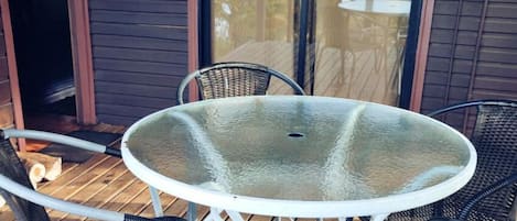 Familie huisje, 2 slaapkamers | Terras