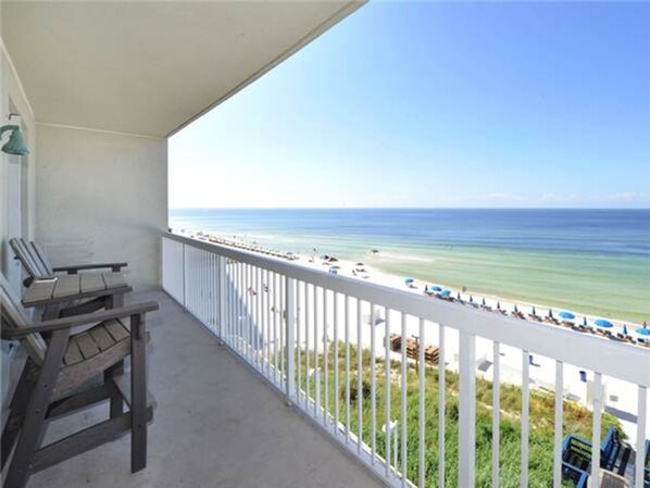 Condo, 1 Bedroom | Balcony - Seychelles Beach Resort 0505 by Vacasa (Panama City Beach)