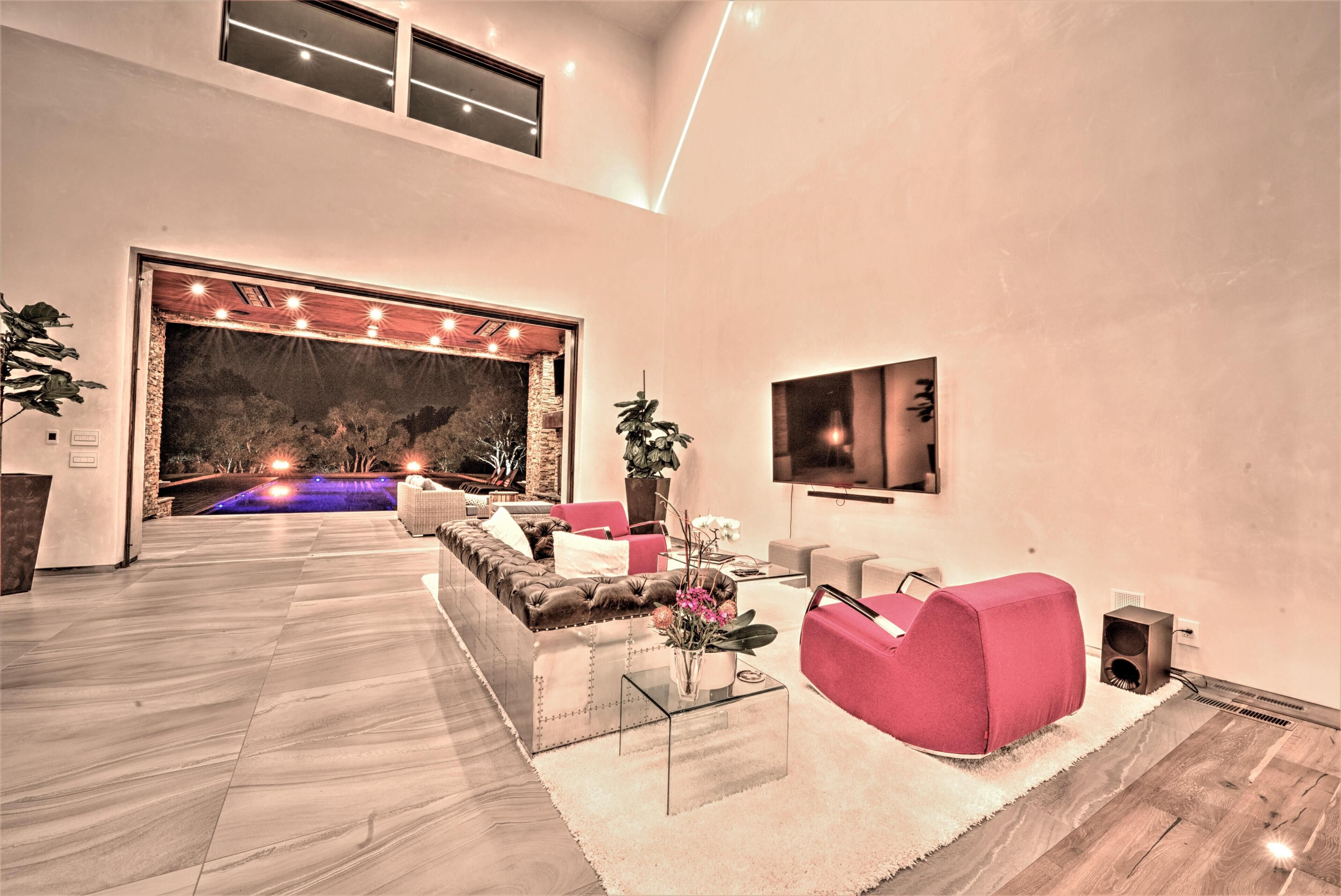 Villa, Multiple Beds (LX1a: Luxury Contemporary Villa in Th) | Living room | Fireplace