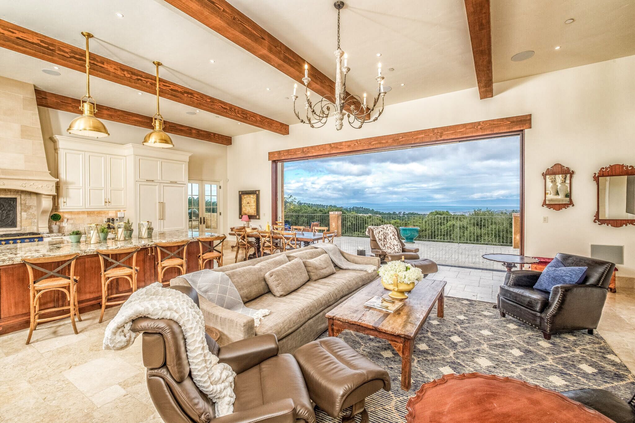 Villa, Multiple Beds (LX15 Vue de l'ocean Oceanview French ) | Living room | TV, fireplace, DVD player