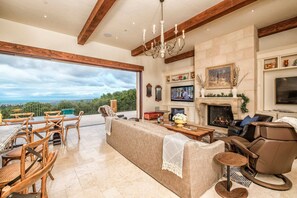 Villa, Multiple Beds (LX15 Vue de l'ocean Oceanview French ) | Living room | TV, fireplace, DVD player - Lx15 Vue de L'ocean Oceanview French Villa (Monterey)