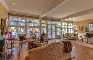 Villa, Multiple Beds (LX33: Luxury Vacation Villa On Pebble) | Living room | Fireplace - Lx33: Luxury Vacation Villa On Pebble Beach With Pool (Pebble Beach)