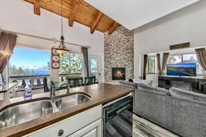 Condo, Multiple Beds, Lake View (Mv17 amazing lake view & spacious 2 b) | Private kitchen - Mv17 Amazing Lake View & Spacious 2 Bedroom Ski Cabin With Hot Tub (Stateline)