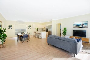 Family House, 4 Bedrooms, Non Smoking | Living area | 22-inch flat-screen TV with digital channels, TV, DVD player - Aldinga Beach Experience (Aldinga Beach)