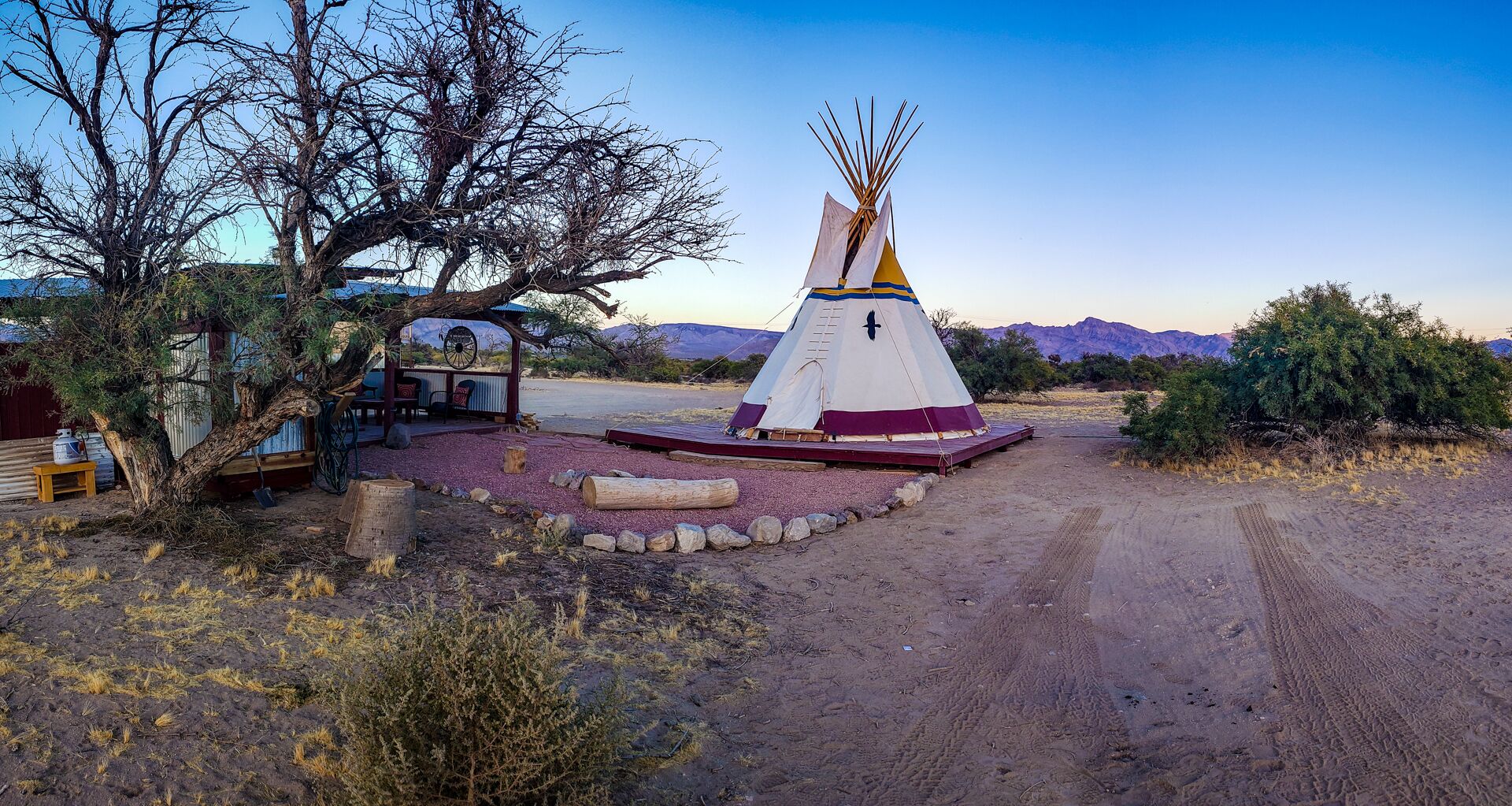 Tipi in the Mojave Desert near Las Vegas / Ravens Nest