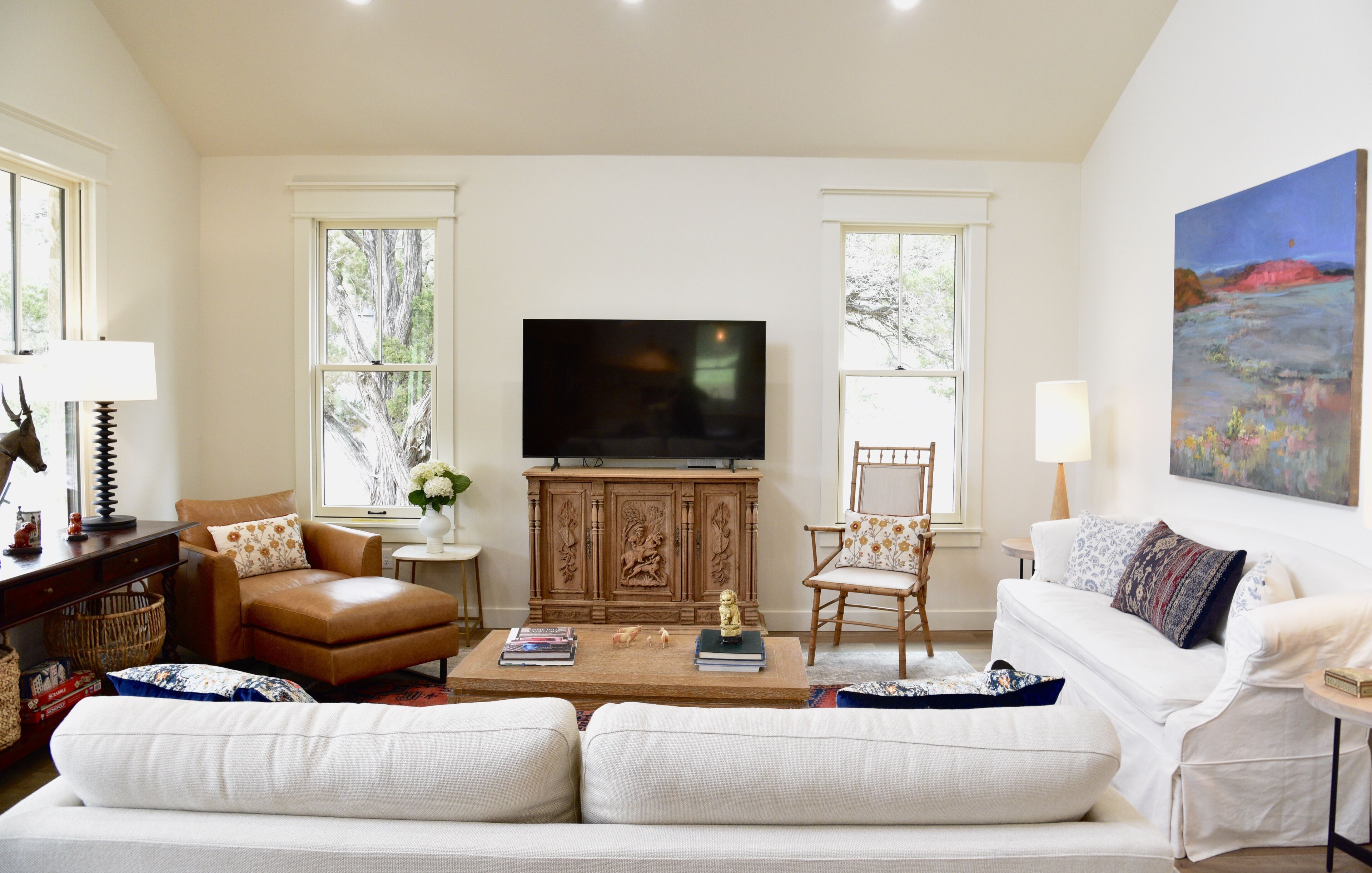  Limestone farmhouse overlooking beautiful hill country creek