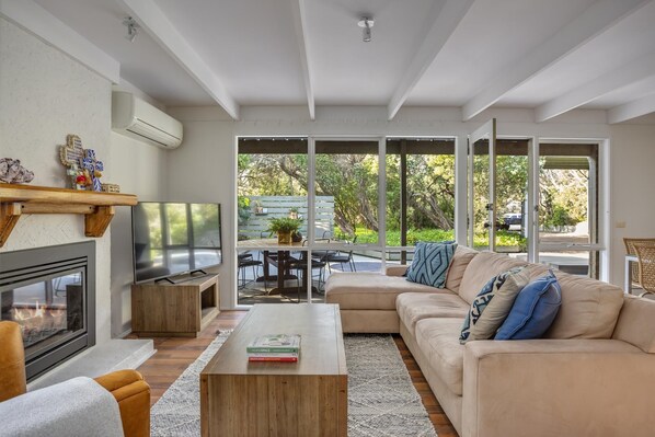 电视、壁炉、Netflix、流媒体服务