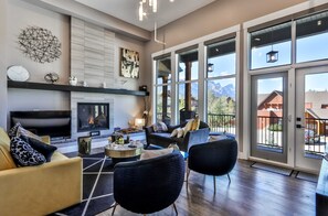 TV, fireplace, video games, stereo