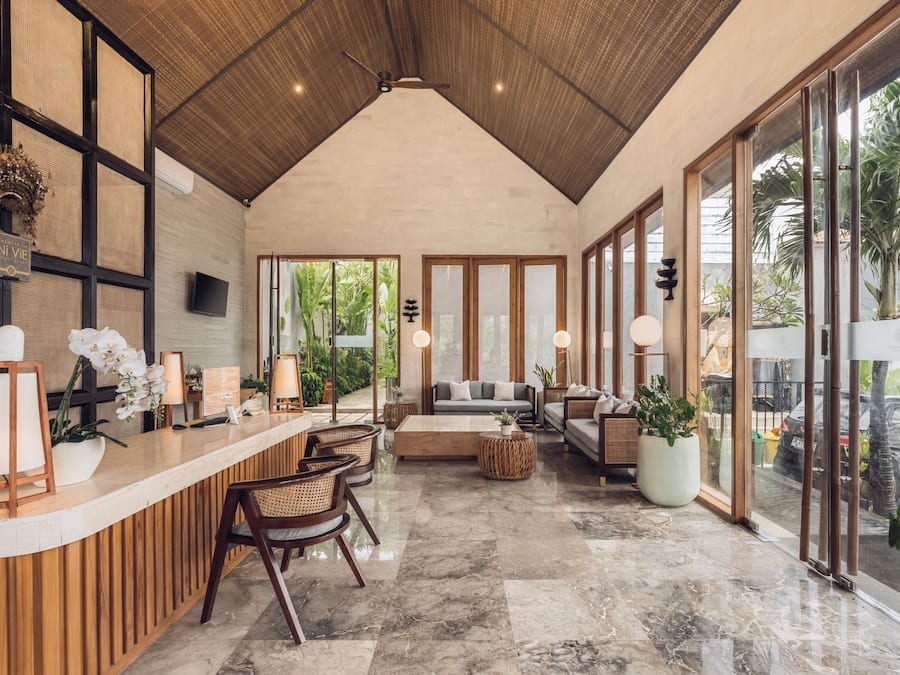 Sitteområde i lobbyen