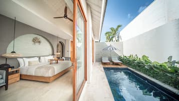 Royal villa | 1 slaapkamer, een minibar, een kluis op de kamer, een bureau