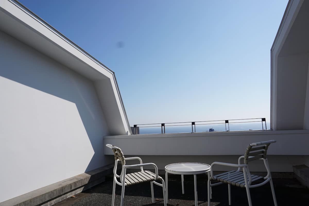 japanese style room with terrace, top 4th floor, staircases, non smoking | balcony view