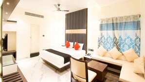 Deluxe Room | Blackout curtains, soundproofing, free WiFi, bed sheets - Hotel Royal Benza (Vijayawada)